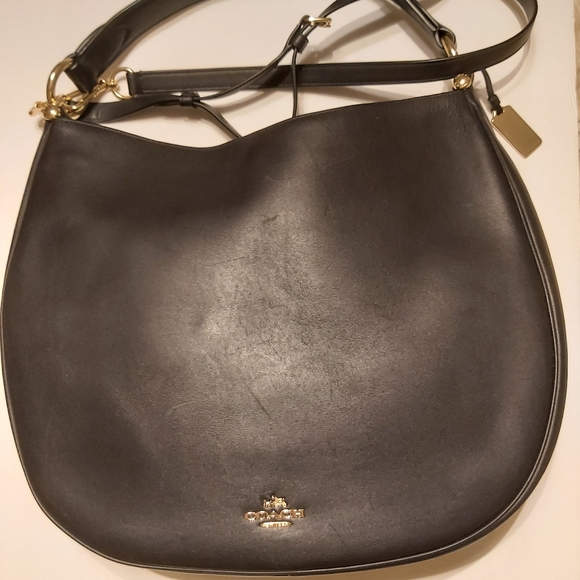Coach blue/black Nomad hobo leather bag - Picture 11 of 16